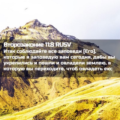Picture 02 - Второзаконие 11:8 RUSV - Итак соблюдайте все - Bible Verse Picture
