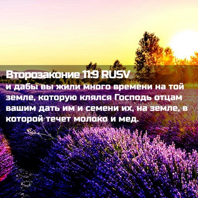 Picture 02 - Второзаконие 11:9 RUSV - и дабы вы жили много - Bible Verse Picture