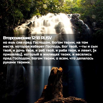Picture 02 - Второзаконие 12:18 RUSV - но ешь сие пред Господом, - Bible Verse Picture
