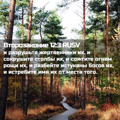Picture 02 - Второзаконие 12:3 RUSV - и разрушьте жертвенники - Bible Verse Picture