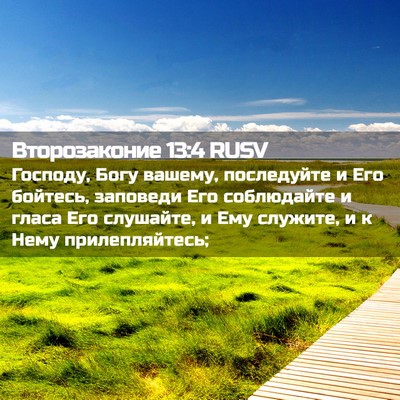 Picture 02 - Второзаконие 13:4 RUSV - Господу, Богу вашему, - Bible Verse Picture