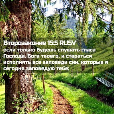 Picture 02 - Второзаконие 15:5 RUSV - если только будешь слушать - Bible Verse Picture