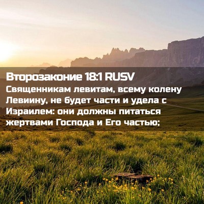 Picture 02 - Второзаконие 18:1 RUSV - Священникам левитам, всему - Bible Verse Picture