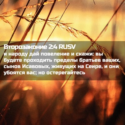 Picture 02 - Второзаконие 2:4 RUSV - и народу дай повеление и - Bible Verse Picture