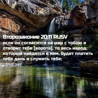 Picture 02 - Второзаконие 20:11 RUSV - если он согласится на мир с - Bible Verse Picture
