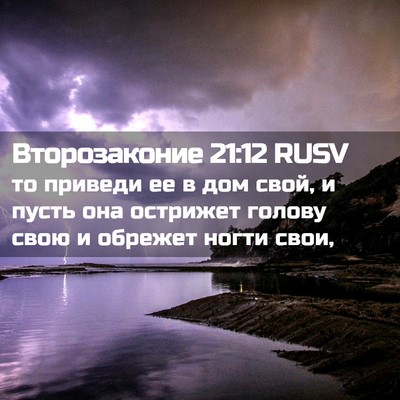 Picture 02 - Второзаконие 21:12 RUSV - то приведи ее в дом свой, и - Bible Verse Picture