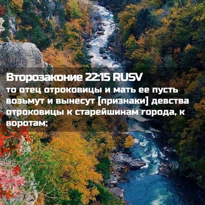 Picture 02 - Второзаконие 22:15 RUSV - то отец отроковицы и мать - Bible Verse Picture