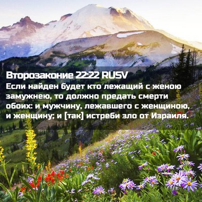 Picture 02 - Второзаконие 22:22 RUSV - Если найден будет кто - Bible Verse Picture