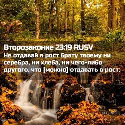 Picture 02 - Второзаконие 23:19 RUSV - Не отдавай в рост брату - Bible Verse Picture