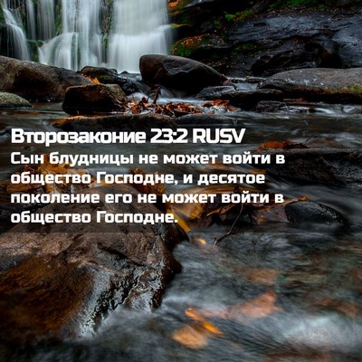 Picture 02 - Второзаконие 23:2 RUSV - Сын блудницы не может - Bible Verse Picture