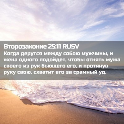 Picture 02 - Второзаконие 25:11 RUSV - Когда дерутся между собою - Bible Verse Picture