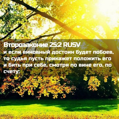 Picture 02 - Второзаконие 25:2 RUSV - и если виновный достоин - Bible Verse Picture