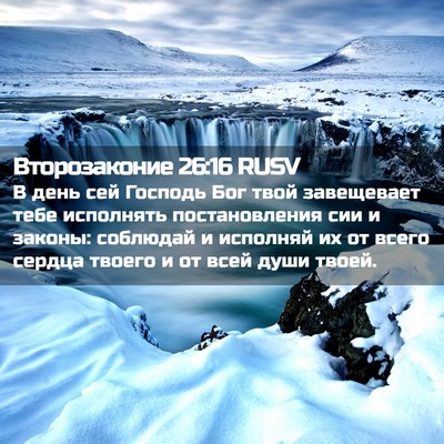 Picture 02 - Второзаконие 26:16 RUSV - В день сей Господь Бог твой - Bible Verse Picture