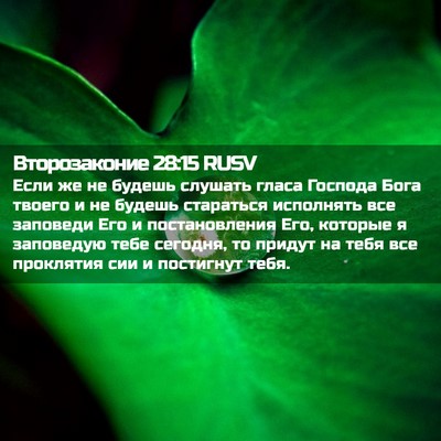 Picture 02 - Второзаконие 28:15 RUSV - Если же не будешь слушать - Bible Verse Picture