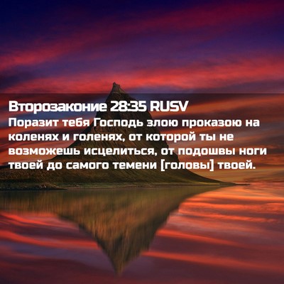Picture 02 - Второзаконие 28:35 RUSV - Поразит тебя Господь злою - Bible Verse Picture