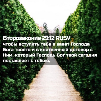 Picture 02 - Второзаконие 29:12 RUSV - чтобы вступить тебе в - Bible Verse Picture
