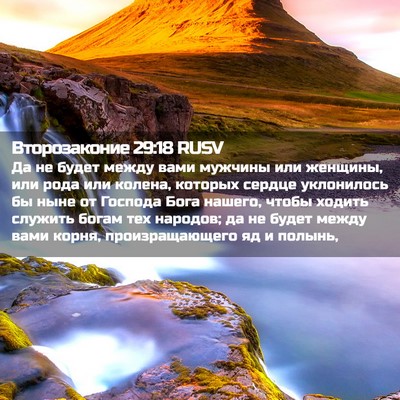 Picture 02 - Второзаконие 29:18 RUSV - Да не будет между вами - Bible Verse Picture