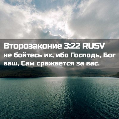 Picture 02 - Второзаконие 3:22 RUSV - не бойтесь их, ибо Господь, - Bible Verse Picture