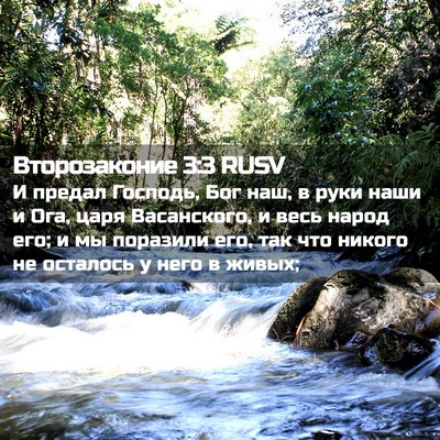 Picture 02 - Второзаконие 3:3 RUSV - И предал Господь, Бог наш, в - Bible Verse Picture