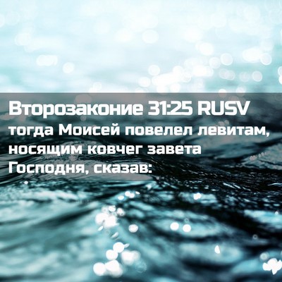 Picture 02 - Второзаконие 31:25 RUSV - тогда Моисей повелел - Bible Verse Picture