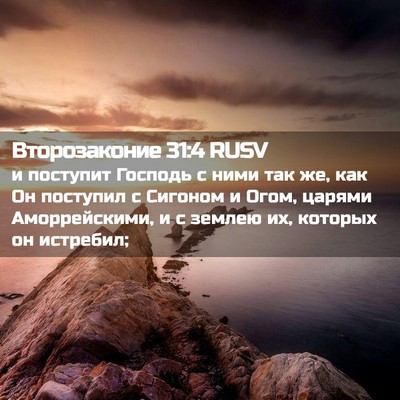 Picture 02 - Второзаконие 31:4 RUSV - и поступит Господь с ними - Bible Verse Picture