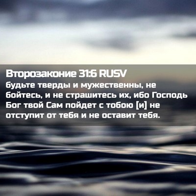 Picture 02 - Второзаконие 31:6 RUSV - будьте тверды и - Bible Verse Picture