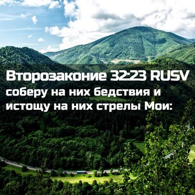 Picture 02 - Второзаконие 32:23 RUSV - соберу на них бедствия и - Bible Verse Picture