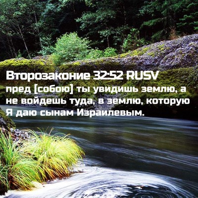 Picture 02 - Второзаконие 32:52 RUSV - пред [собою] ты увидишь - Bible Verse Picture