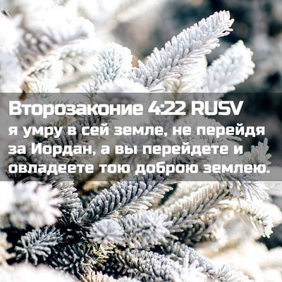 Picture 02 - Второзаконие 4:22 RUSV - я умру в сей земле, не - Bible Verse Picture