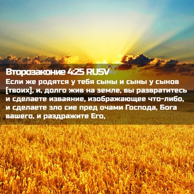 Picture 02 - Второзаконие 4:25 RUSV - Если же родятся у тебя сыны - Bible Verse Picture