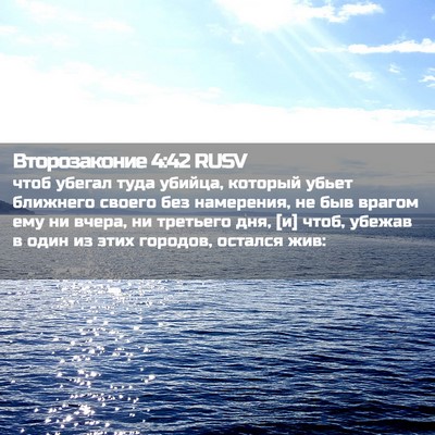 Picture 02 - Второзаконие 4:42 RUSV - чтоб убегал туда убийца, - Bible Verse Picture