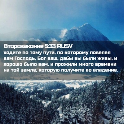 Picture 02 - Второзаконие 5:33 RUSV - ходите по тому пути, по - Bible Verse Picture