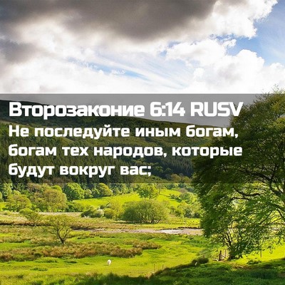 Picture 02 - Второзаконие 6:14 RUSV - Не последуйте иным богам, - Bible Verse Picture