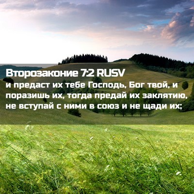 Picture 02 - Второзаконие 7:2 RUSV - и предаст их тебе Господь, - Bible Verse Picture