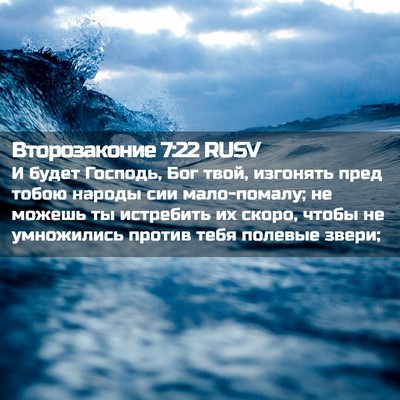 Picture 02 - Второзаконие 7:22 RUSV - И будет Господь, Бог твой, - Bible Verse Picture