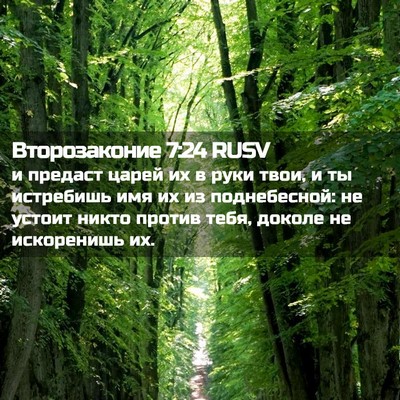 Picture 02 - Второзаконие 7:24 RUSV - и предаст царей их в руки - Bible Verse Picture