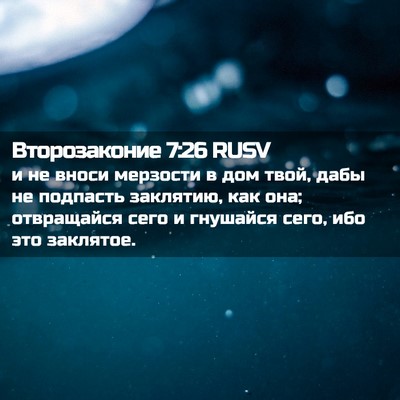 Picture 02 - Второзаконие 7:26 RUSV - и не вноси мерзости в дом - Bible Verse Picture