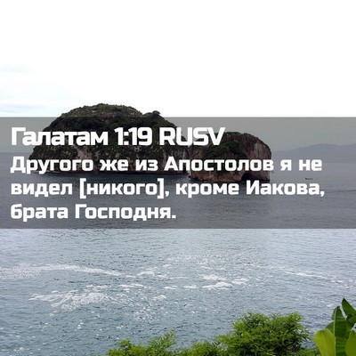 Picture 02 - Галатам 1:19 RUSV - Другого же из Апостолов я - Bible Verse Picture