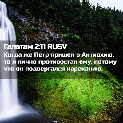 Picture 02 - Галатам 2:11 RUSV - Когда же Петр пришел в - Bible Verse Picture