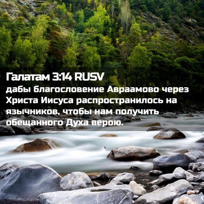 Picture 02 - Галатам 3:14 RUSV - дабы благословение - Bible Verse Picture
