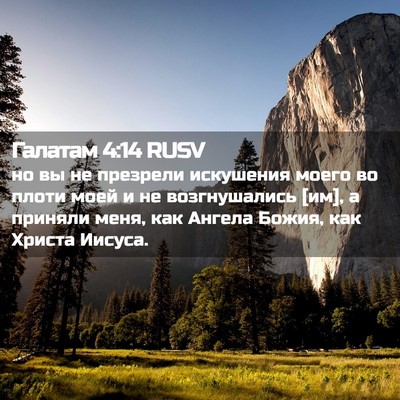 Picture 02 - Галатам 4:14 RUSV - но вы не презрели - Bible Verse Picture