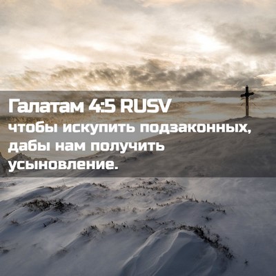 Picture 02 - Галатам 4:5 RUSV - чтобы искупить - Bible Verse Picture