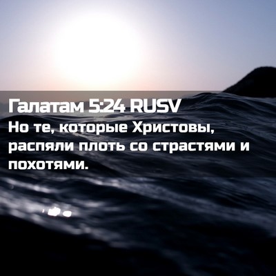 Picture 02 - Галатам 5:24 RUSV - Но те, которые Христовы, - Bible Verse Picture