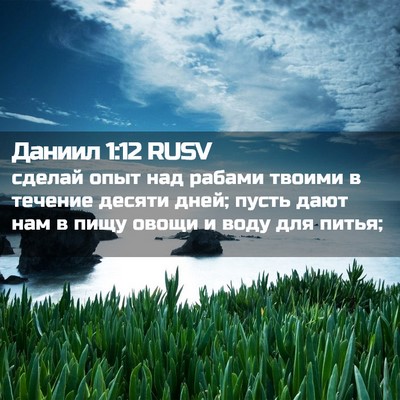 Picture 02 - Даниил 1:12 RUSV - сделай опыт над рабами - Bible Verse Picture