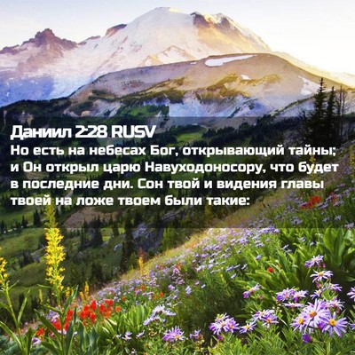 Picture 02 - Даниил 2:28 RUSV - Но есть на небесах Бог, - Bible Verse Picture