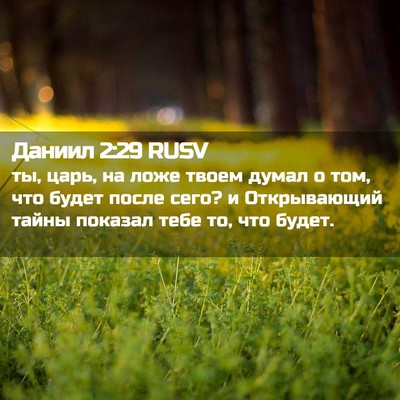 Picture 02 - Даниил 2:29 RUSV - ты, царь, на ложе твоем - Bible Verse Picture