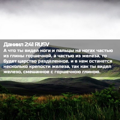 Picture 02 - Даниил 2:41 RUSV - А что ты видел ноги и - Bible Verse Picture