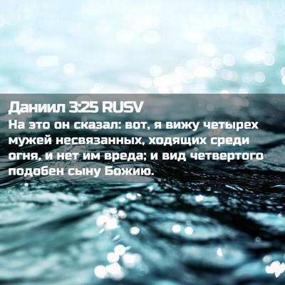 Picture 02 - Даниил 3:25 RUSV - На это он сказал: вот, я - Bible Verse Picture