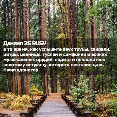 Picture 02 - Даниил 3:5 RUSV - в то время, как услышите - Bible Verse Picture
