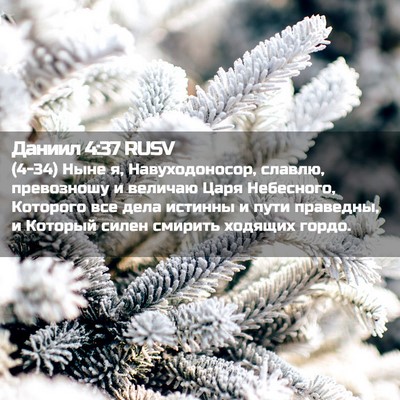 Picture 02 - Даниил 4:37 RUSV - (4-34) Ныне я, Навуходоносор, - Bible Verse Picture